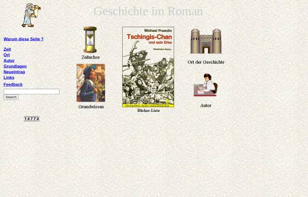 Vorschau von www.geschichte-im-roman.de, Geschichte in Romanen