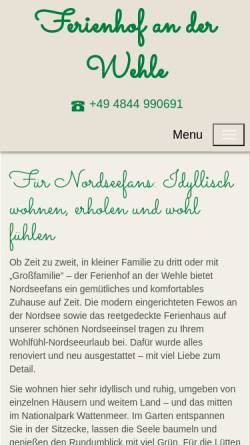 Vorschau der mobilen Webseite nordseeinsel-ferienwohnung.de, Ferienwohnungen Familie Trögel