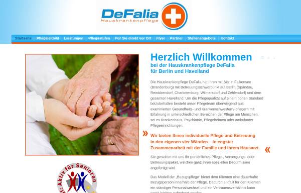 Vorschau von www.defalia.de, Hauskrankenpflege DeFalia