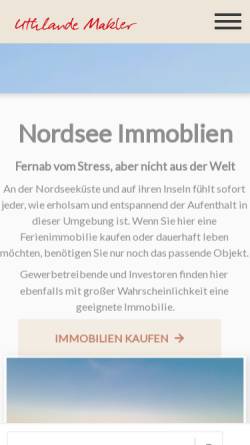 Vorschau der mobilen Webseite www.nordsee-immobilien-pellworm.de, Nordsee Immobilien Pellworm