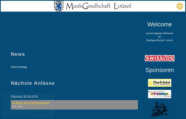 Vorschau von www.mglotzwil.ch, Musikgesellschaft Lotzwil