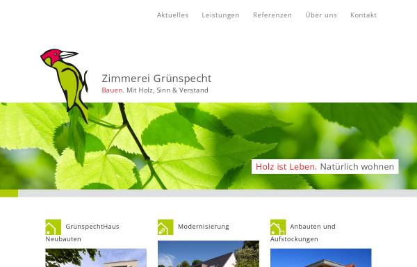 Vorschau von www.zimmerei-gruenspecht.de, Zimmerei Grünspecht