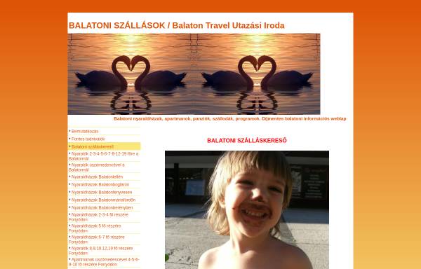 Vorschau von www.balatoniszallasok.shp.hu, Balaton Travel