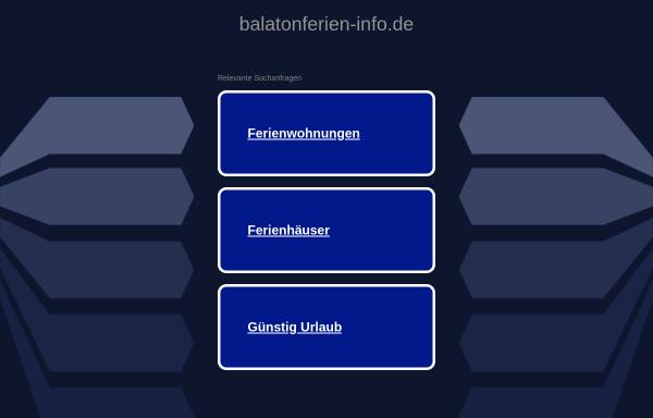 Vorschau von www.balatonferien-info.de, Ferienhaus-Appartement-Bungalow Erika
