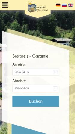 Vorschau der mobilen Webseite www.baerenstueberl.de, Hotel Bärenstüberl