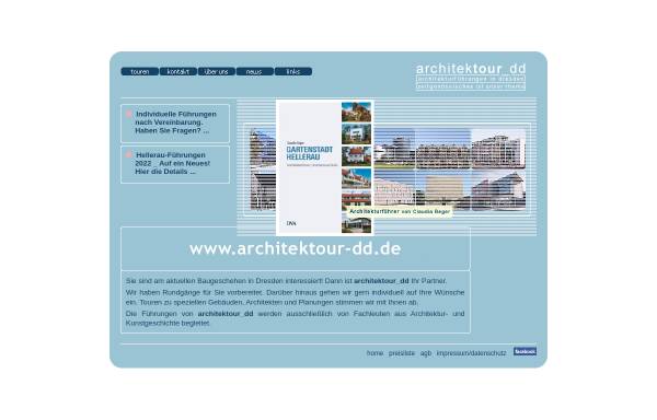 Vorschau von www.architektour-dd.de, Architektour dd, Claudia Beger