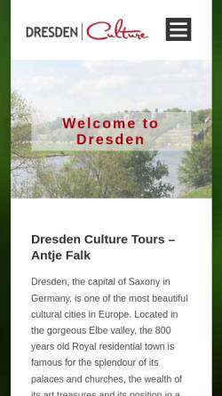 Vorschau der mobilen Webseite www.dresden-culture.de, Dresden Culture