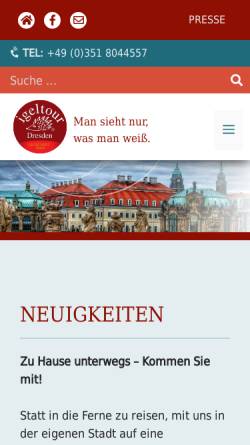 Vorschau der mobilen Webseite www.igeltour-dresden.de, Igeltour Dresden
