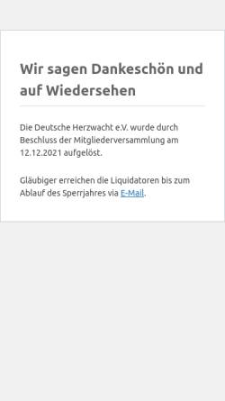 Vorschau der mobilen Webseite herzwacht.de, Deutsche Herzwacht e.V.
