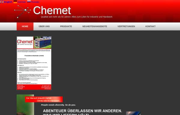 Vorschau von www.chemet.de, Chemet GmbH