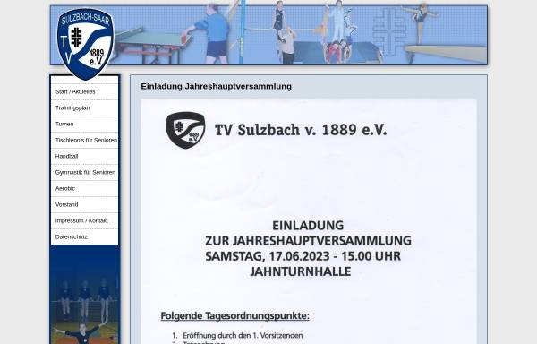 Vorschau von www.tv-sulzbach-saar.de, TV Turnverein 1899 e.V.
