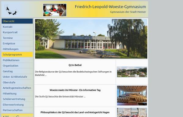 Vorschau von www.woeste.org, Friedrich-Leopold-Woeste-Gymnasium