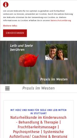 Vorschau der mobilen Webseite www.praxis-im-westen.de, Praxis im Westen