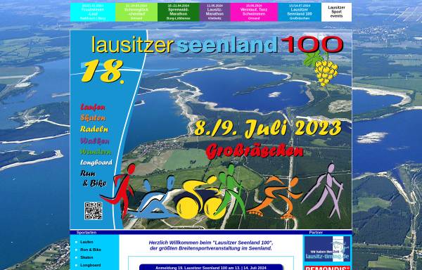 Vorschau von www.seenland100.de, Lausitzer Seenland 100