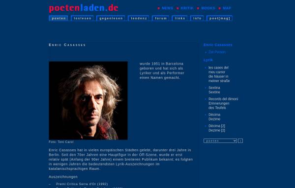 Vorschau von www.poetenladen.de, Enric Casasses