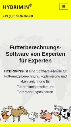 Vorschau der mobilen Webseite www.hybrimin.de, Hybrimin Computer + Programme GmbH & Co. KG