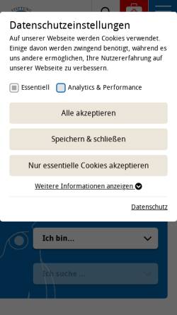 Vorschau der mobilen Webseite www.tiho-hannover.de, Opti-Mate Ver. 3.83