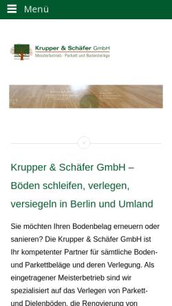 Vorschau der mobilen Webseite www.krupper-schaefer.de, Krupper & Schäfer GmbH