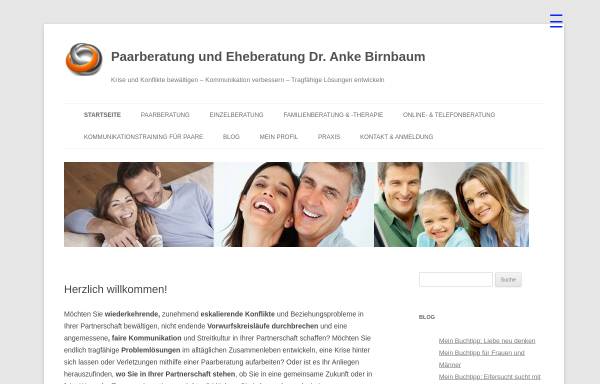 Vorschau von www.paarconsulting.de, Beratungs- und Therapiepraxis Dr. Anke Birnbaum