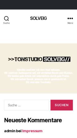 Vorschau der mobilen Webseite www.solveig.cc, Solveig Tonstudio