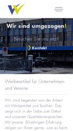Vorschau der mobilen Webseite www.werbedruck.ch, WBF Werbe AG