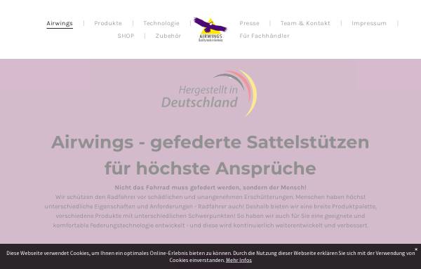 Vorschau von www.airwings-systems.de, Airwings Hillreiner GmbH