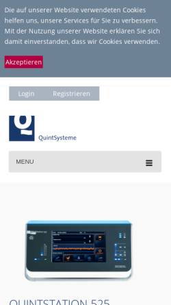 Vorschau der mobilen Webseite quintsysteme.com, Quintsysteme GmbH