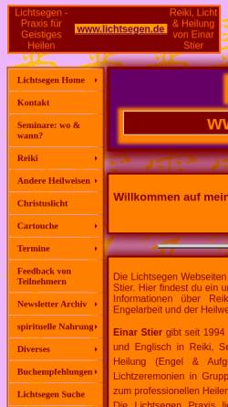 Vorschau der mobilen Webseite www.lichtsegen.de, Lichtsegen - Praxis für Geistiges Heilen