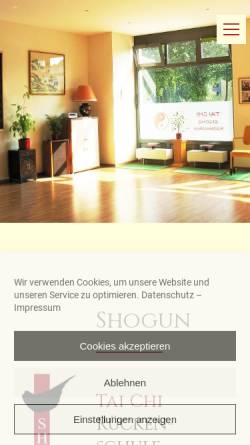 Vorschau der mobilen Webseite shogun-gesundheit.de, Shogun Praxis für Gesundheitssport,