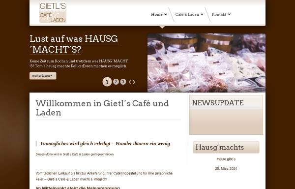 Vorschau von www.gietls.com, Cafe Gietl's Backstube
