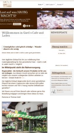 Vorschau der mobilen Webseite www.gietls.com, Cafe Gietl's Backstube