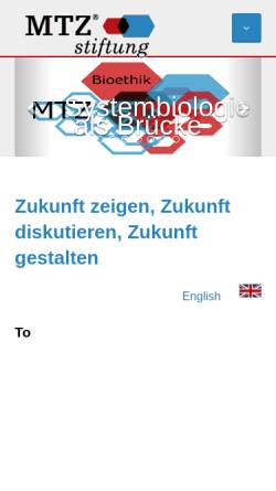 Vorschau der mobilen Webseite www.mtzstiftung.de, MTZstiftung