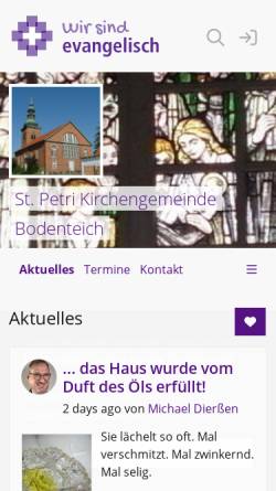 Vorschau der mobilen Webseite bodenteich.wir-e.de, Evangelische Kirche Bad Bodenteich