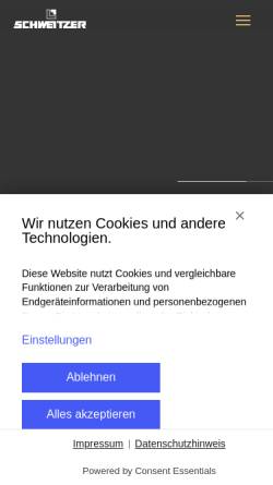 Vorschau der mobilen Webseite www.schweitzer.at, Schweitzer Ladenbau GmbH