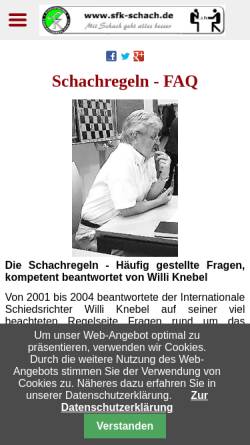 Vorschau der mobilen Webseite sfk-schach.de, Schachregeln: Häufig gestellte Fragen