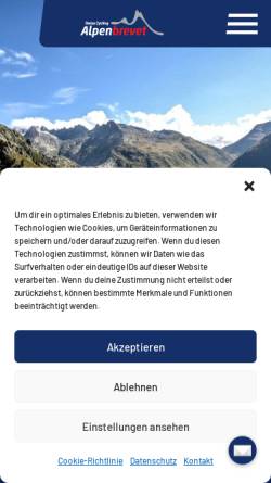 Vorschau der mobilen Webseite www.alpenbrevet.ch, Alpenbrevet, Meiringen (CH)