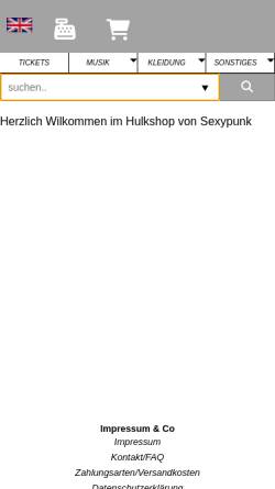Vorschau der mobilen Webseite hulkshop.de, Hulk Records