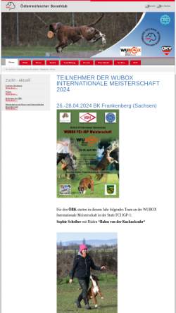 Vorschau der mobilen Webseite www.boxerclub.at, ÖBK, Österreichischer Boxerklub