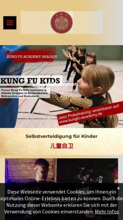 Vorschau der mobilen Webseite kungfu-academy.de, Kung Fu Academy Kaiserslautern e.V