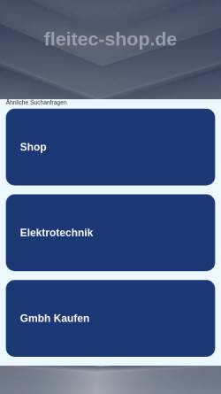 Vorschau der mobilen Webseite www.fleitec-shop.de, Fleischerei - Technik - Vertrieb Inh. A. Schulz