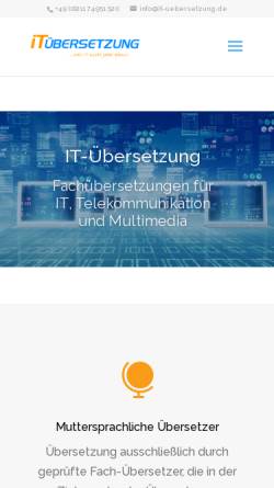 Vorschau der mobilen Webseite it-uebersetzung.de, IT-Übersetzung Anas Sefrioui