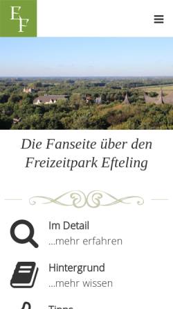 Vorschau der mobilen Webseite www.eftelingfansite.de, Eftelingfansite.de