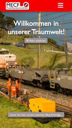 Vorschau der mobilen Webseite www.mecf.ch, MECF Modell Eisenbahn Club Flawil