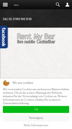 Vorschau der mobilen Webseite www.rent-my-bar.de, Rent My Bar - Rainer Dietz