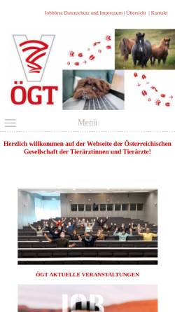 Vorschau der mobilen Webseite www.oegt.at, Österreichische Gesellschaft der Tierärzte (ÖGT)