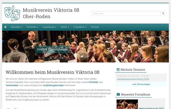 Vorschau von www.musikverein08.de, Musikverein Viktoria 08 Ober-Roden e.V.