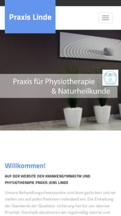 Vorschau der mobilen Webseite www.praxis-linde.de, Praxis Linde
