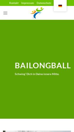 Vorschau der mobilen Webseite taijiball.com, Taiji Bailong Ball von Prof. Bai Rong