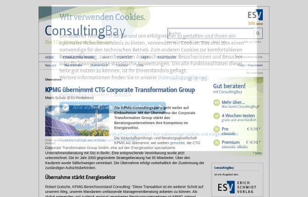 Vorschau von www.consultingbay.de, CTG Corporate Transformation Group GmbH