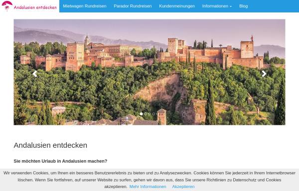 Vorschau von www.andalusien-urlaub.eu, Granada Reisen S. L.
